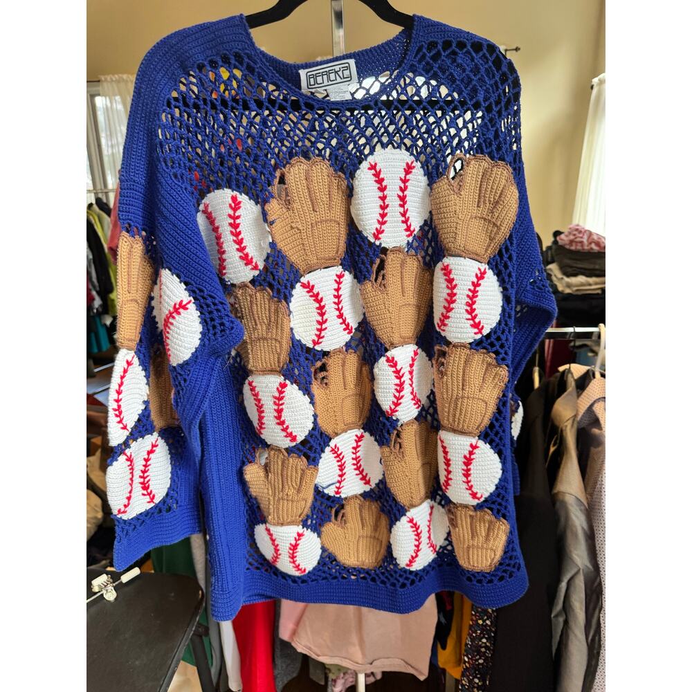 Vintage Berekz baseball sweater 100% cotton size M/L - Picture 2 of 6